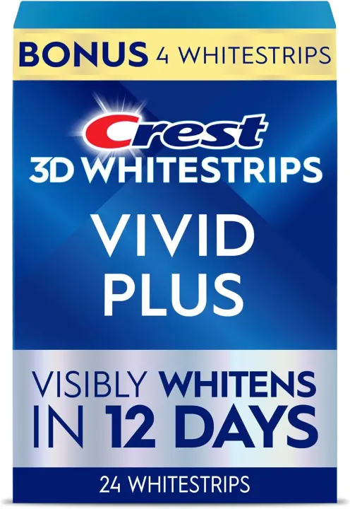 Crest 3D Whitestrips Vivid Plus — Teeth Whitening Strips (12 Treatments)